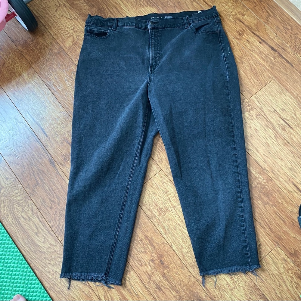 Old Navy Black Jean Sky-Hi Straight